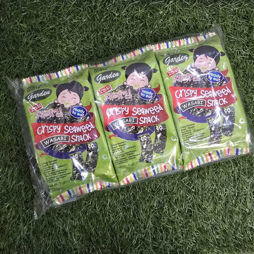 Jual Garden Crispy Seaweed Wasabi | Rumput Laut Garden Crispy Rasa ...