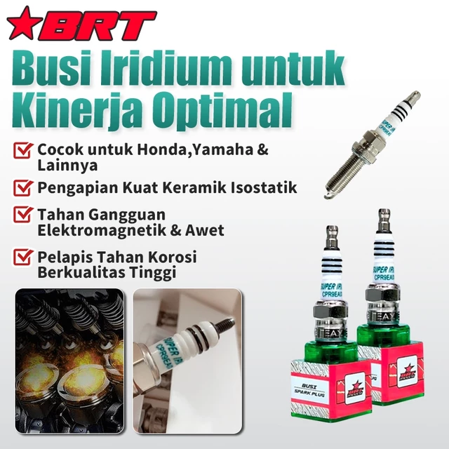 [COD] Busi-Super-Iridium-BRT-CPR8EAIX-9B-Vario-125-150-eSP-Beat-Scoopy-eSP-CRF150L-CBR150-Nmax-MX-King-Vixion-R15-VVA-R25