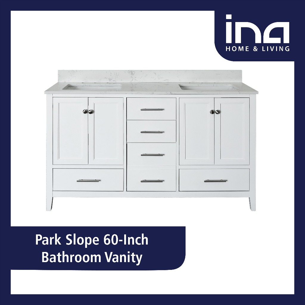 Jual INA Park Slope 60-Inch Bathroom Vanity | Wastafel Kabinet ...