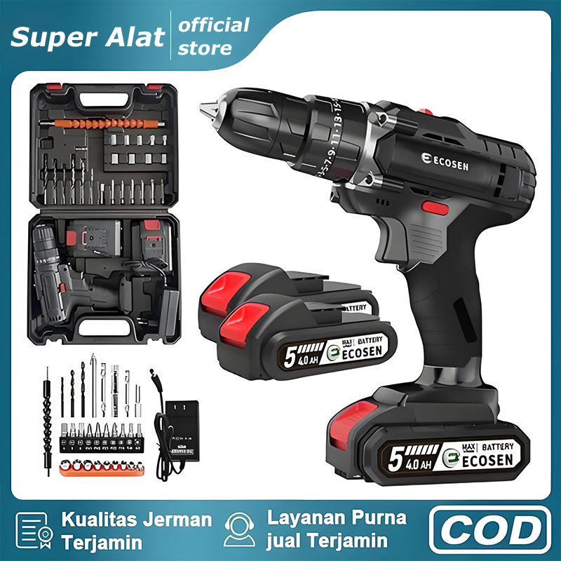 Jual Super Alat Bor Baterai Bor Listrik Bor Tanpa kabel 399V Set ...