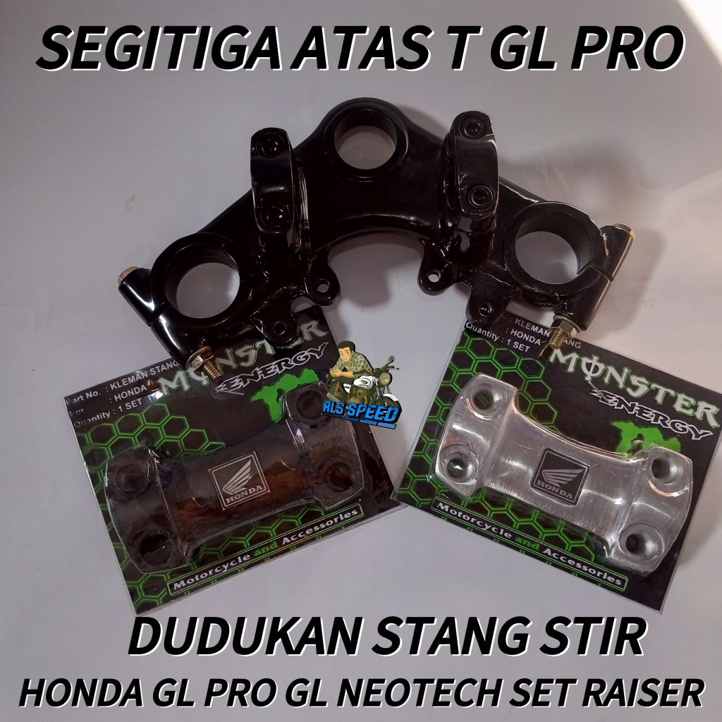 Jual Segitiga Atas T GL Pro + Dudukan Stang Stir Honda GL Pro Neotech ...