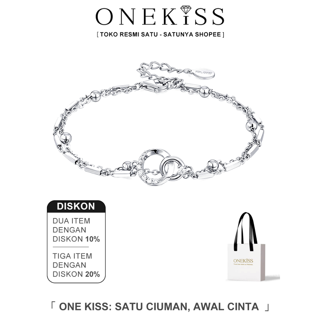 Jual Onekiss[gift kotak hadiah] - Gelang Rantai Wanita Baja Titanium ...