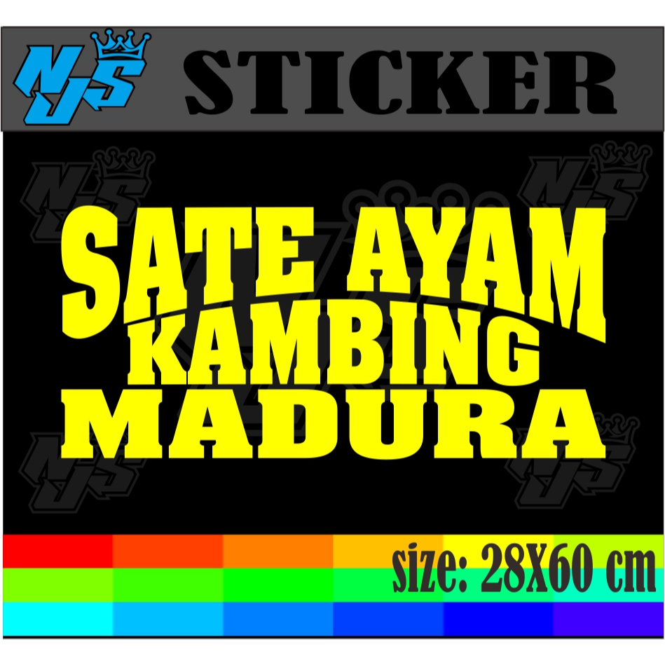 Jual CUTTING STIKER TEMPELANA NAMA JUALAN SATE AYAM KAMBING MADURA ...