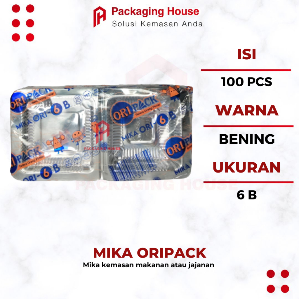 Jual MIKA ORIPACK 6B [100 Pcs ] Mika Oripack 6B | Mika Kue Kecil Bening ...