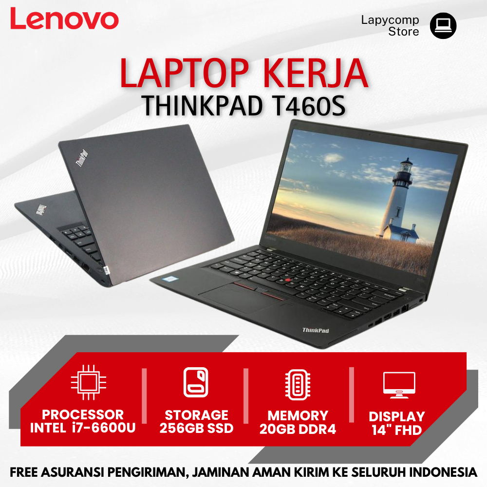 Jual Lenovo Thinkpad T460S Intel Core i7 - 6600U Ram 20GB Ssd