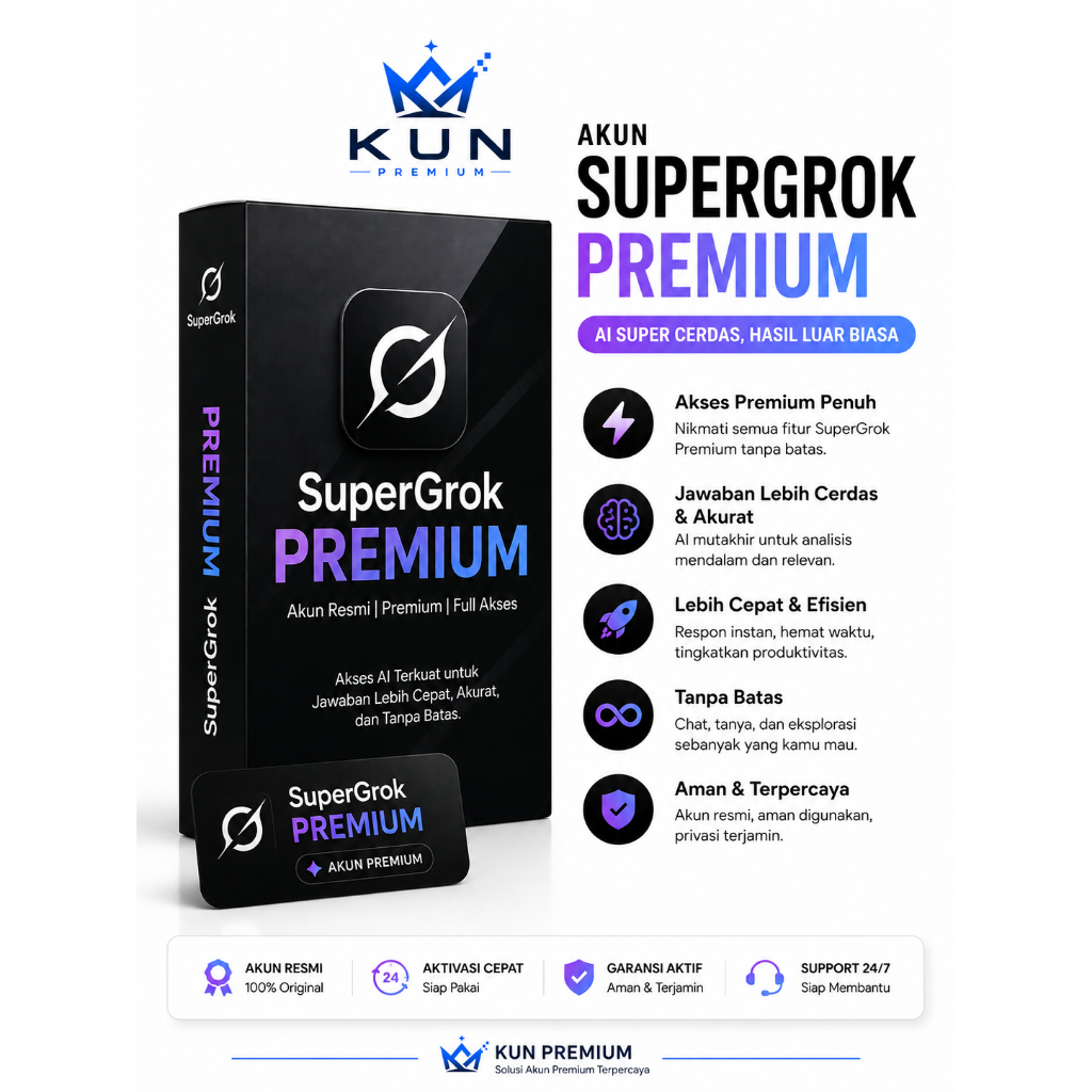 PROMO SUPERGROK AI PREMIUM PLAN PRIVATE 3 / 7 HARI BERGARANSI LEGAL LIMIT BESAR