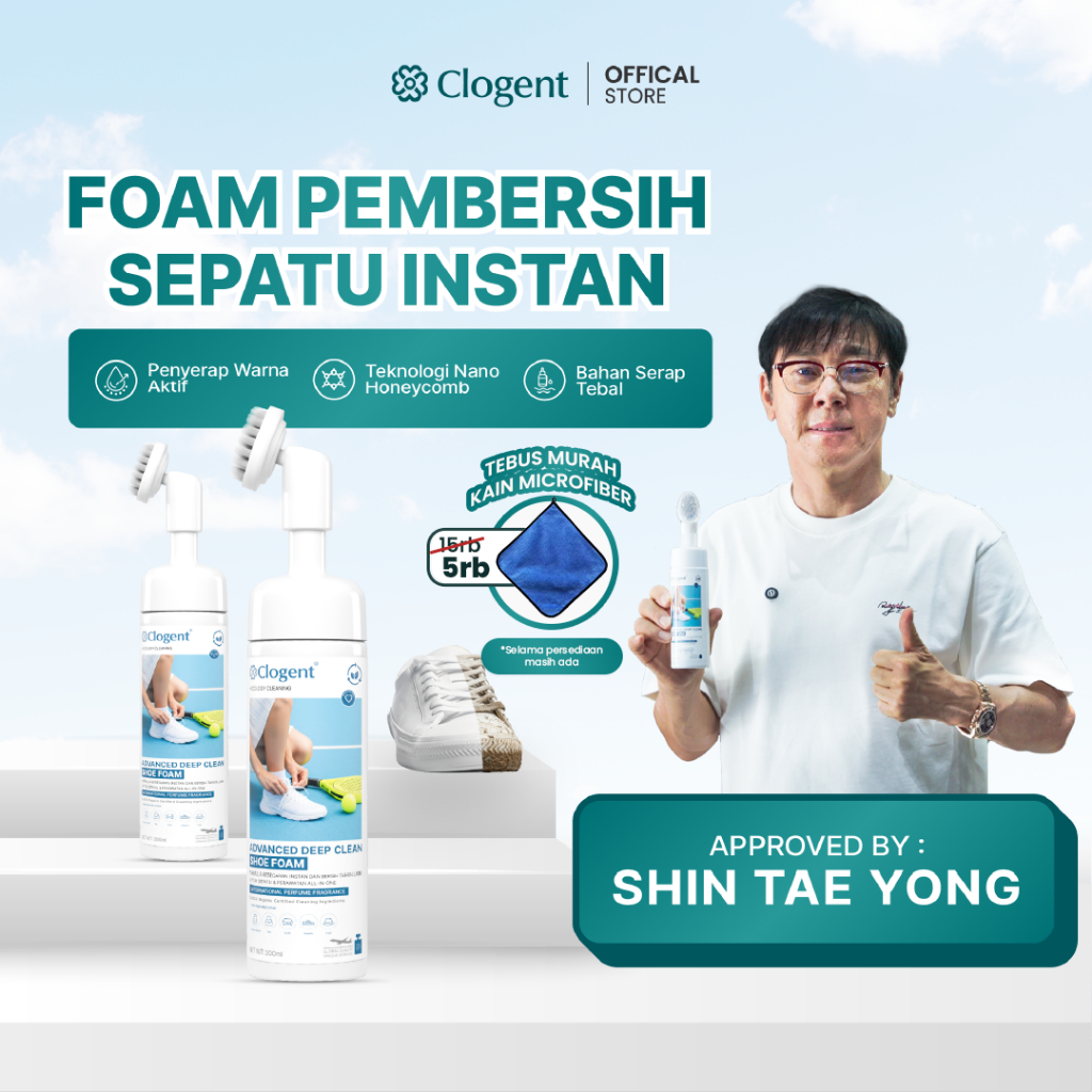 Jual Clogent Foam Pembersih Sepatu Paling Ampuh 10x Lipat Tanpa Air ...