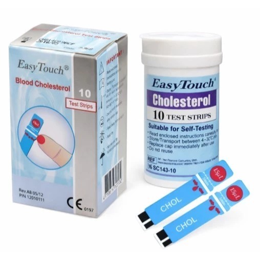 Promo7.7 Easytouch Cholestrol Test Strip Kolestrol Refill Isi 10 Easy Touch exp desember 2027