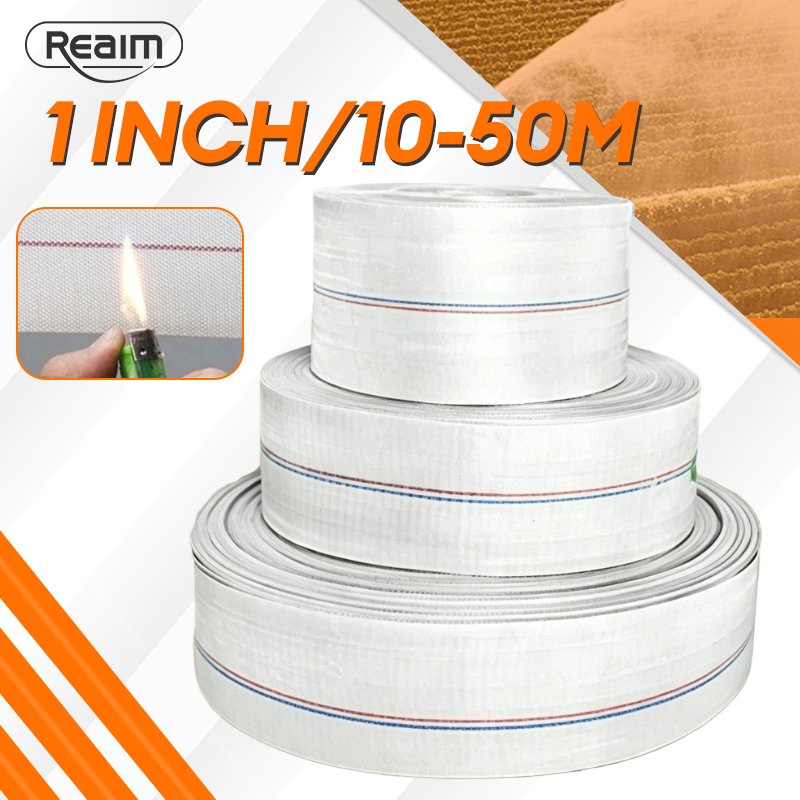 REAIM Selang Air Kanvas Layflat 1inci Per 10 - 30 Meter Selang Irigasi Petanian Kolam Ikan Tebal Anti Sobek