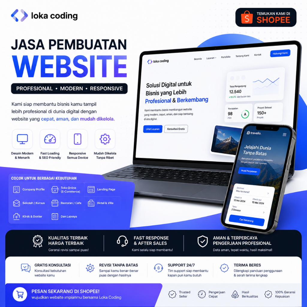 Jasa Pembuatan Website Profesional | Company Profile | Toko Online | Landing Page