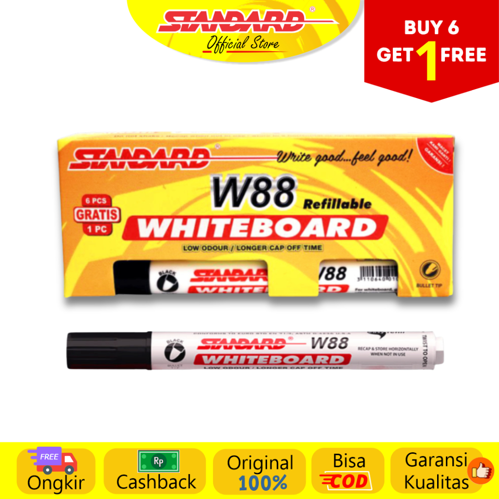 Standard - Whiteboard Marker W88 ( Spidol yang bisa dihapus )
