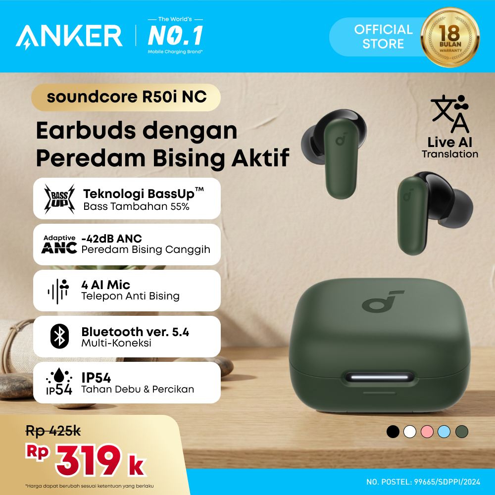 (NEW LAUNCH) Soundcore by Anker R50i NC Earbuds Adaptive…