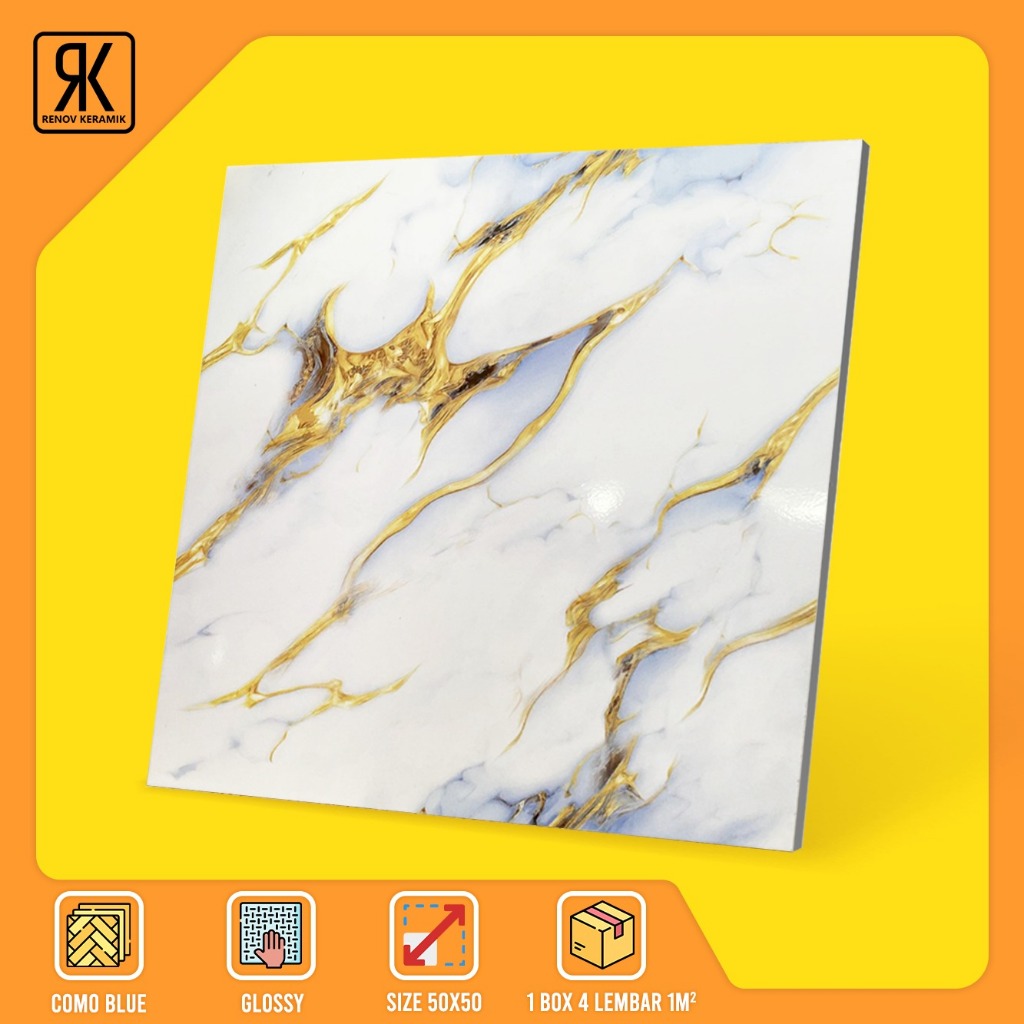KERAMIK LANTAI GLOSSY SZ COMO BLUE 50X50