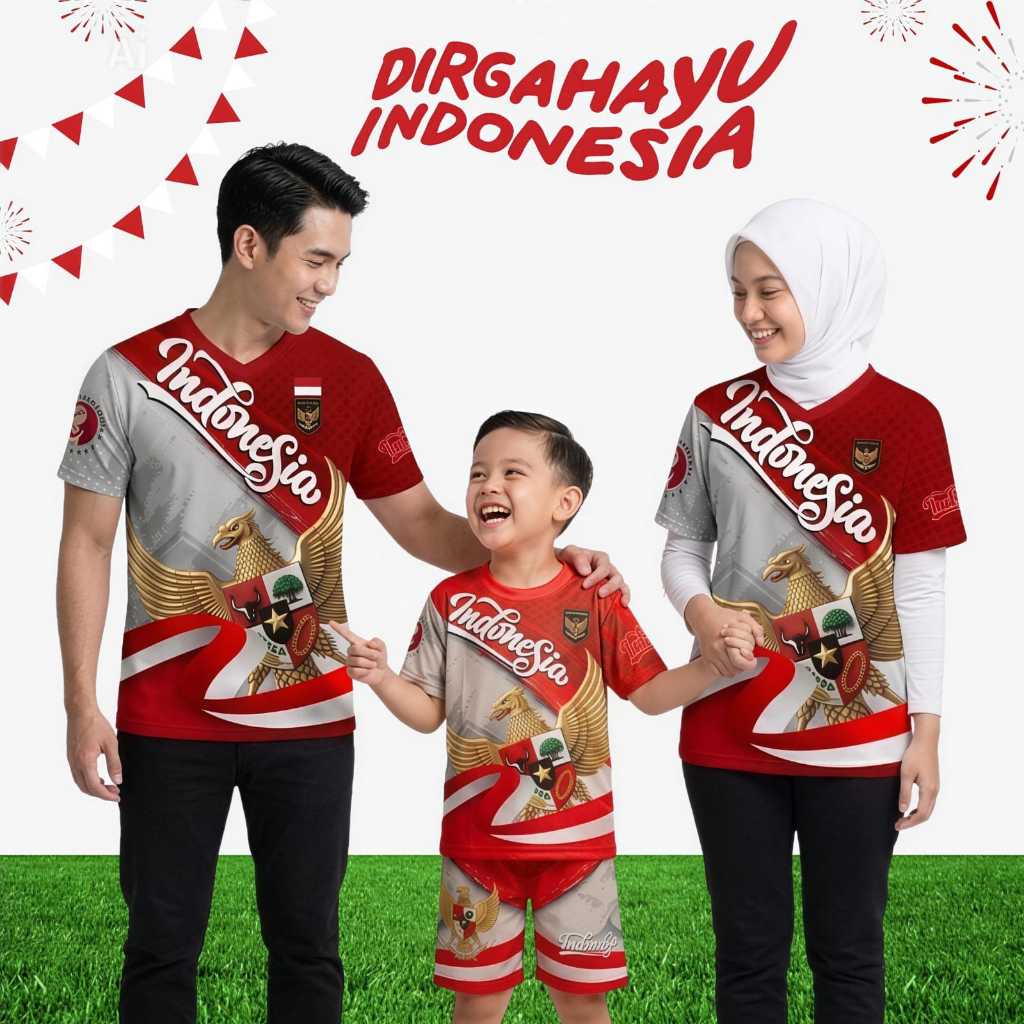 JERSEY Merah Putih Agustusan - Kaos Seragam Couple Edisi Kemerdekaan 17 Agustus