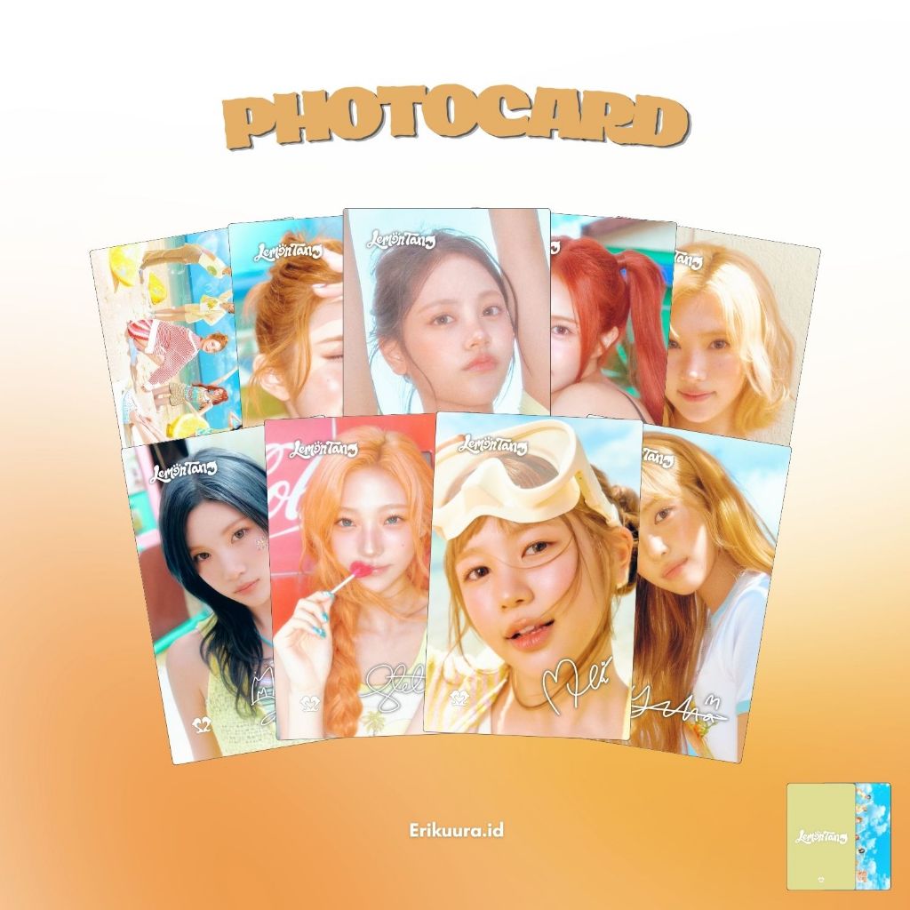 Jual PHOTOCARD HEARTS2HEARTS LEMON TANG 2SISI 9 PCS KPOP CARDS