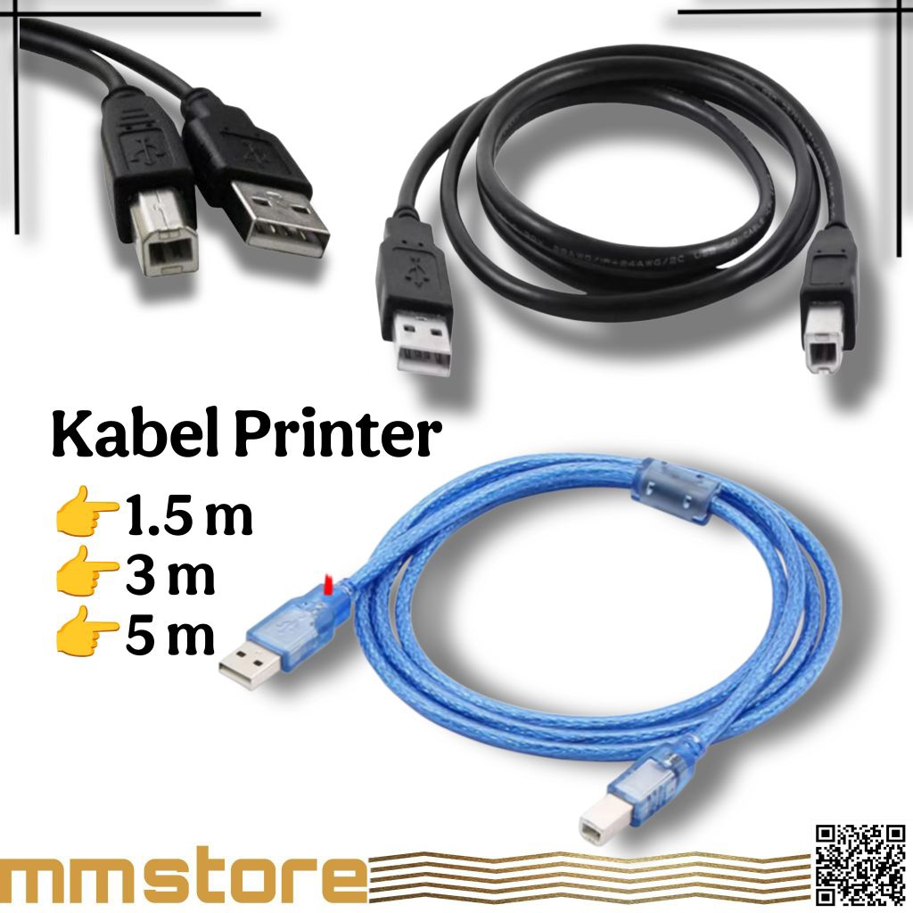 Jual Kabel Printer USB 1,5 / 3 / 5 meter | Shopee Indonesia