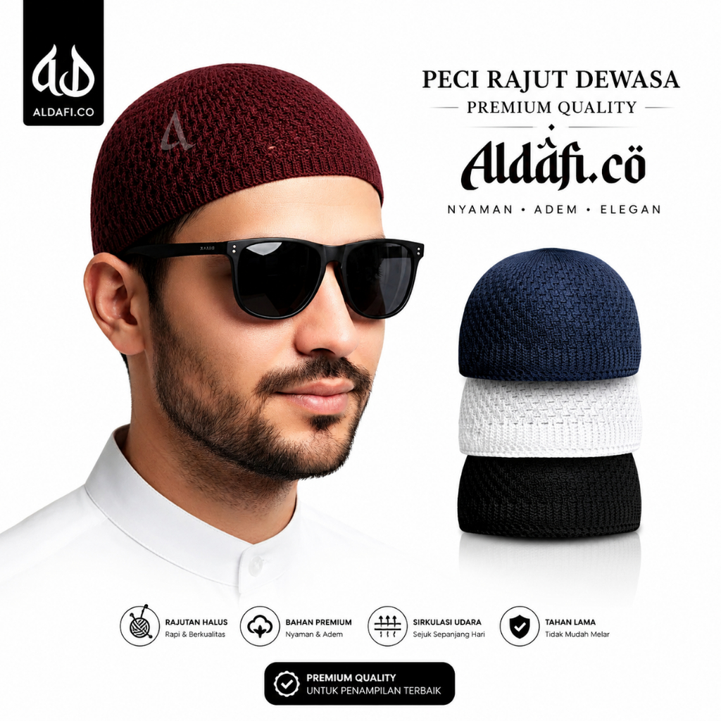 ALDAFI - PECI RAJUT PRIA DEWASA MODEL POLOS BANYAK WARNA ELASTIS BAHAN TEBAL DAN NYAMAN DI PAKAI