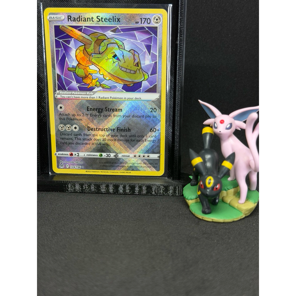 pokemon card 124 196 Radiant Steelix 124/196 variation to centering Carte Pokémon Steelix Radieux 124/196