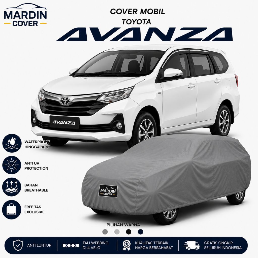 Cover Mobil Toyota Avanza Grade A Premium | Waterproof 80% |  Free Tas