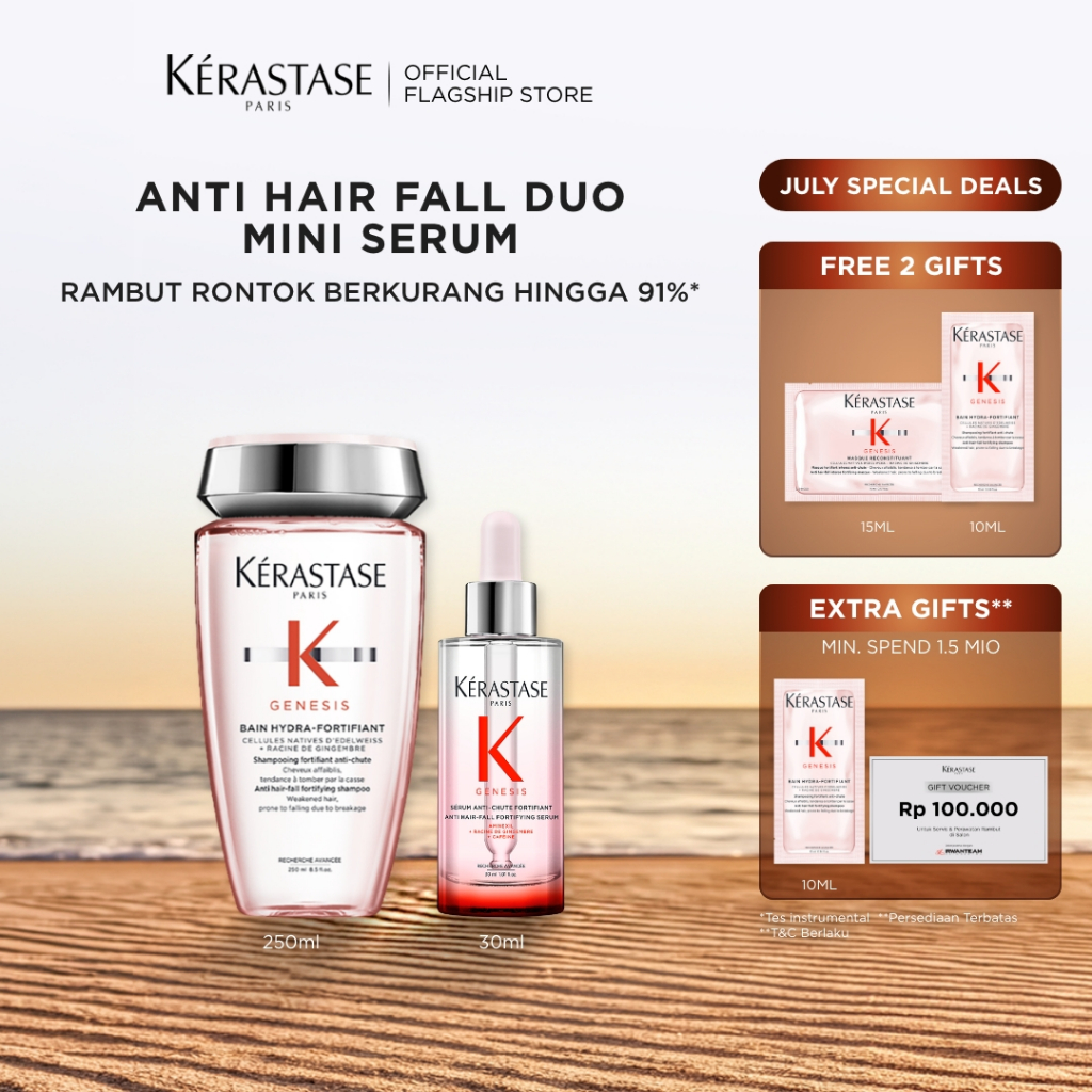 Jual Kerastase Anti Hair Fall Set Shampoo & Serum Rambut Rontok & Patah ...