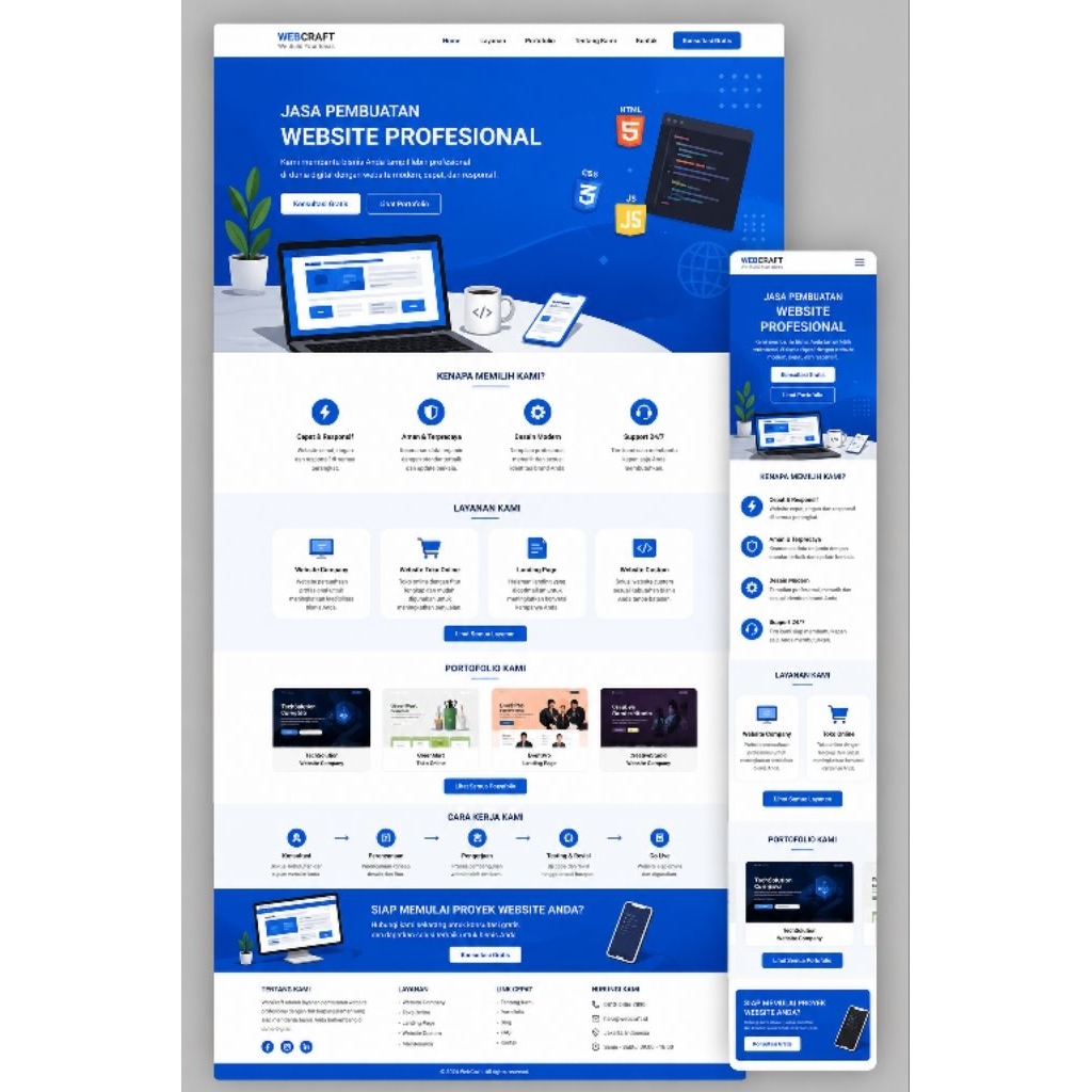 website landing page murah