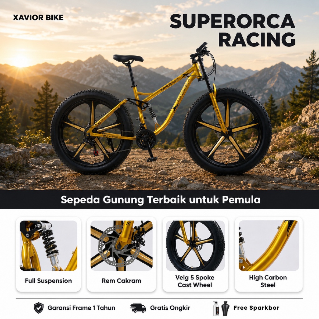 Jual SEPEDA GUNUNG MTB 26 Inch XAVIOR SUPERORCA RACING 24 Speed ...