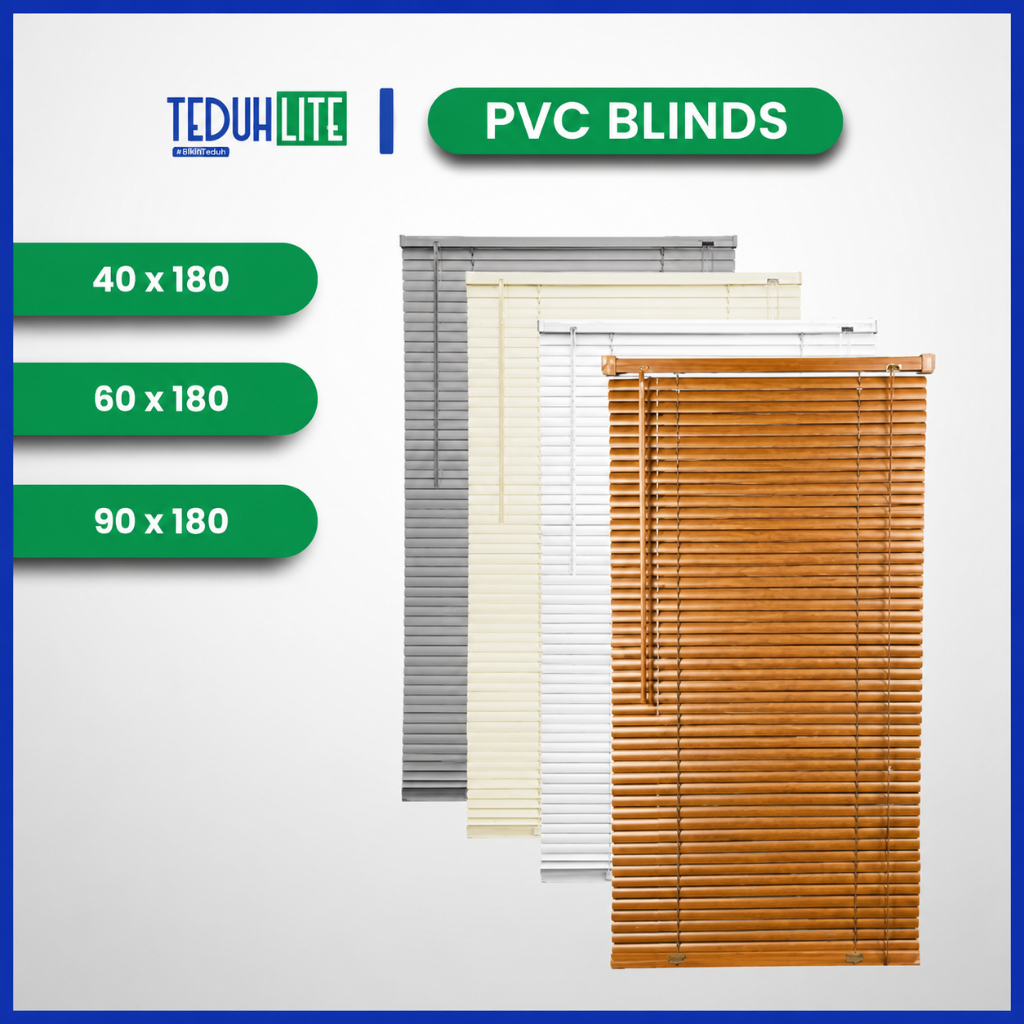 TEDUH LITE - Tirai Horizontal PVC – Venetian Blind Ready Stock - tirai aestetic – READY STOK