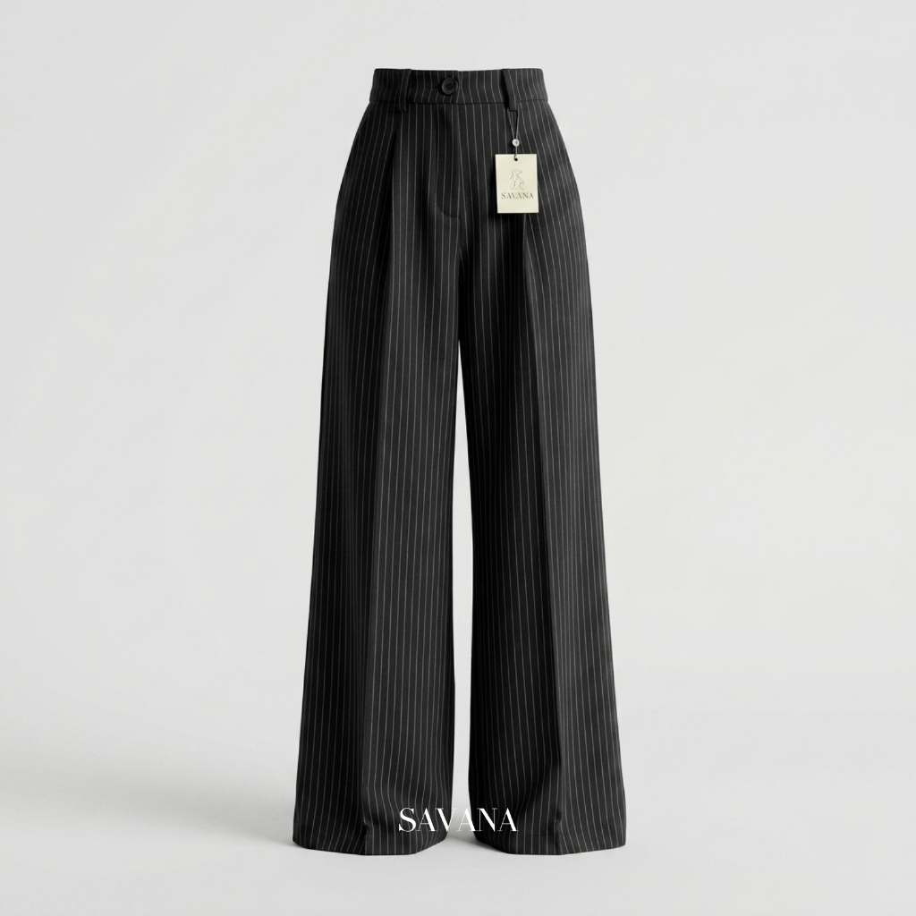 SAVANA Celana Kulot Wanita Highwaist Loose Pants Kerja foto 1
