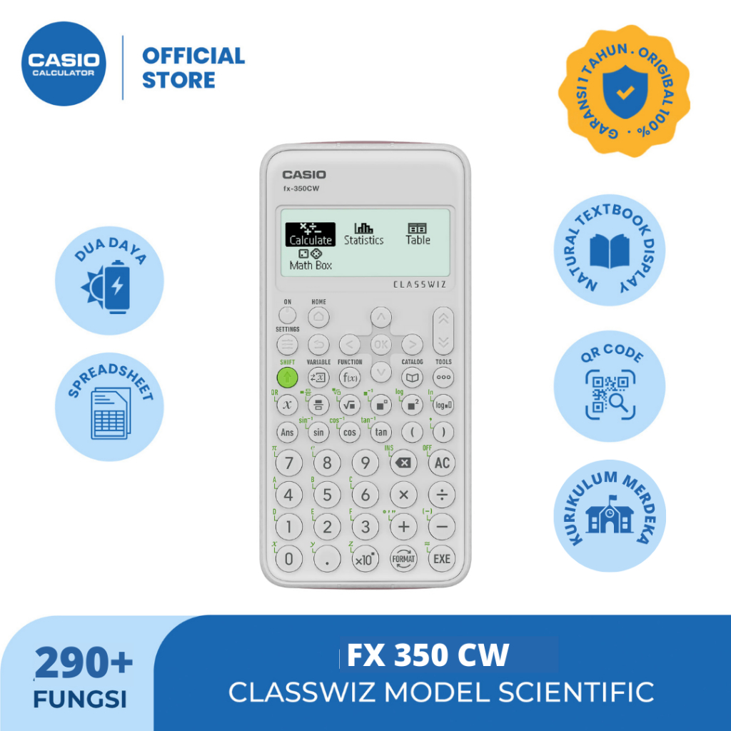 Casio Calculator Scientific ClassWiz untuk SMP / Junior High School Trigonometry FX 350 CW - FX 350 ms - FX 82 ES - FX 350 ES (6)