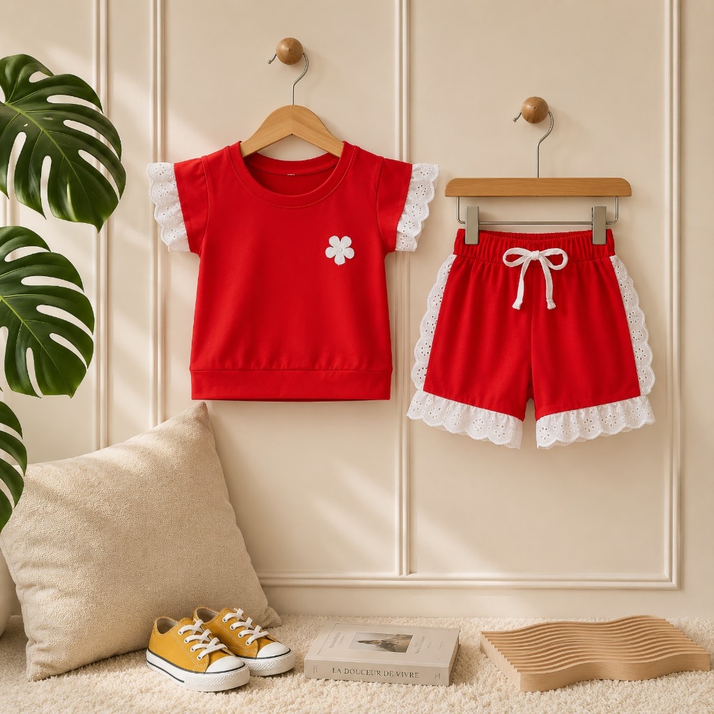Tokolobo 8.8 SALE SET ANAK DELI [Estimasi 1 bulan - 3 tahun] | BAJU ANAK PEREMPUAN LUCU | LENGAN PENDEK