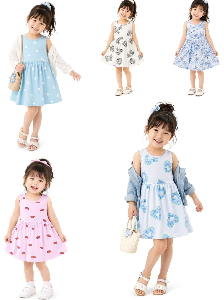 Dress Anak Perempuan Junior Bahan Katun Adem CTR Cotton Sleeveless Dress - 2654