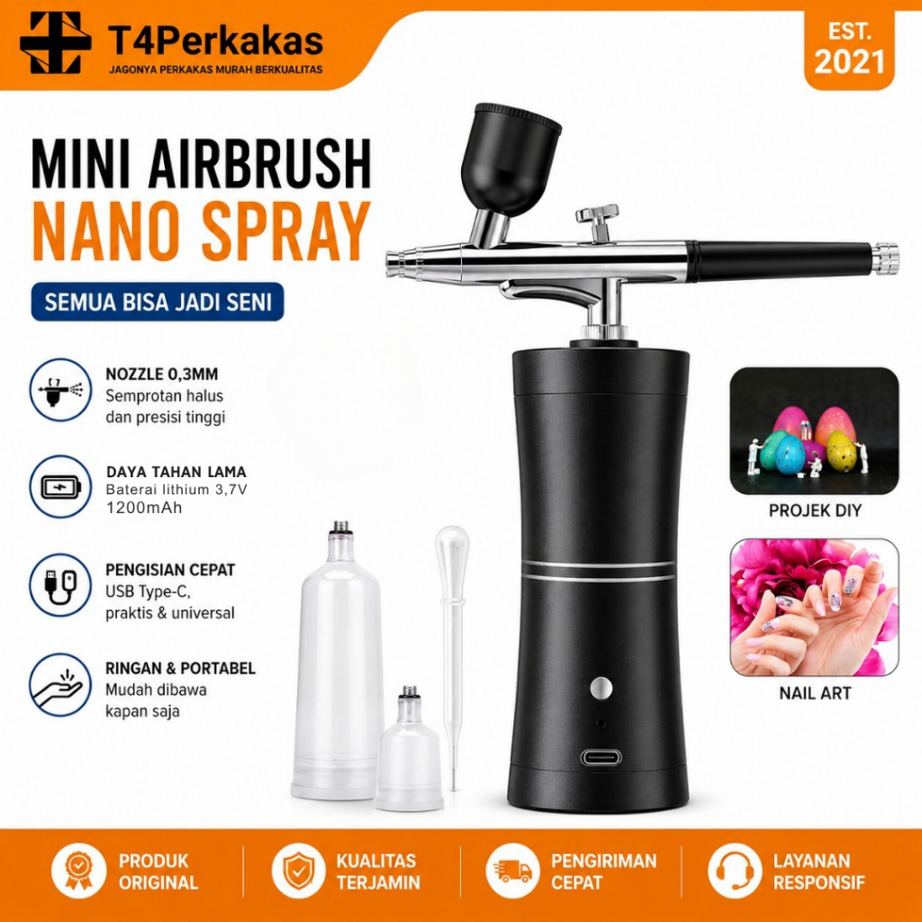 Jual Mini Compresor airbrush spray nano mist spray oxygen injector ...