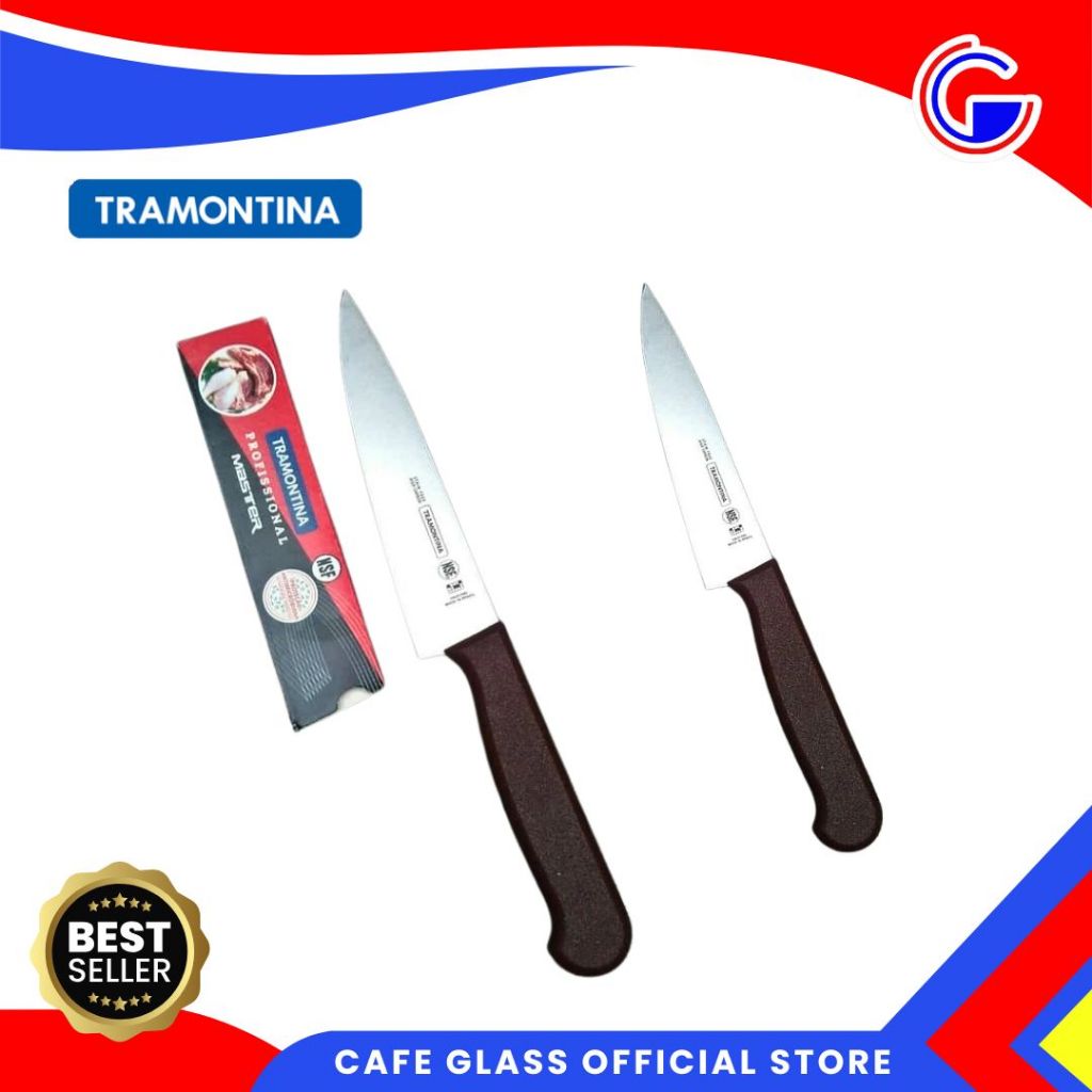 Pisau Gagang Coklat-Pisau Tramontina-Pisau Profmaster-Pisau Stainless Steel