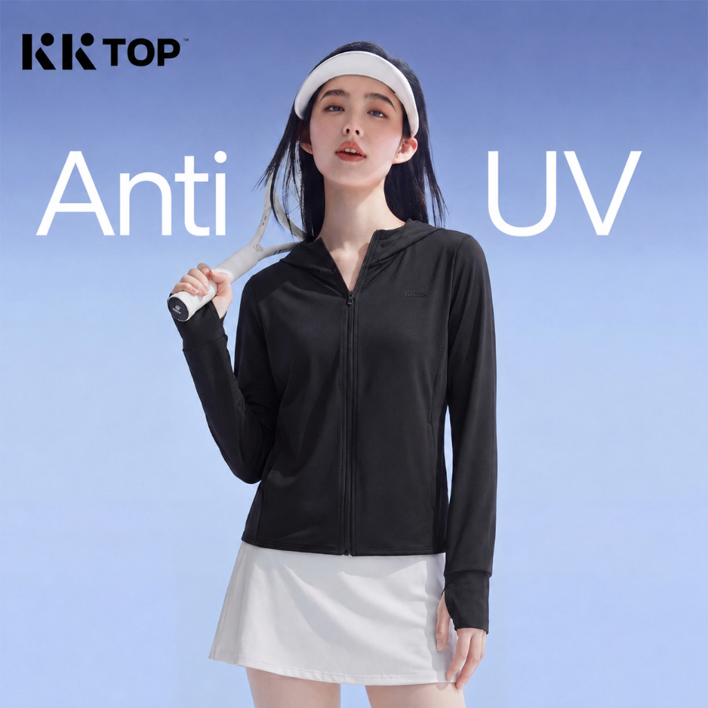 KKTOP - Jaket Olahraga Anti UV Wanita Baju Olahraga UPF50+ Breathable Outdoor Cepat Kering (J001)