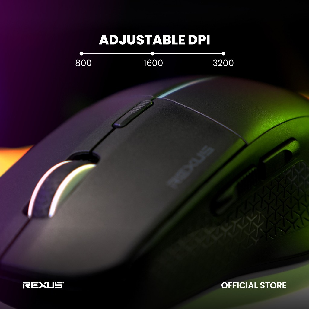 Rexus S5 Aviator Mouse Gaming Wireless Bluetooth - Ambidextrous Design & Adjustable DPI (3)