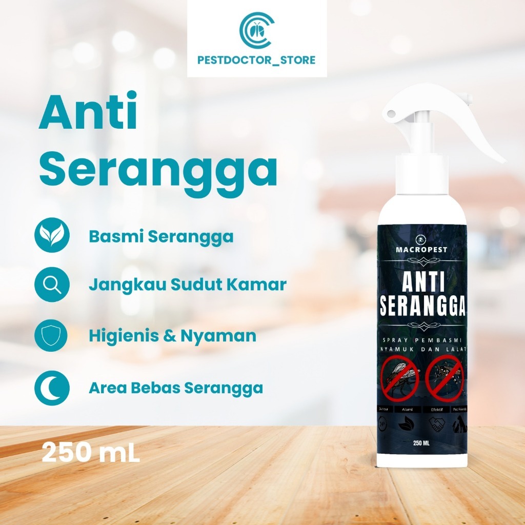 Macropest Bugblock Spray Anti Lalat & Nyamuk 250ML - Cairan Perawatan & Penyegar Sudut Ruangan