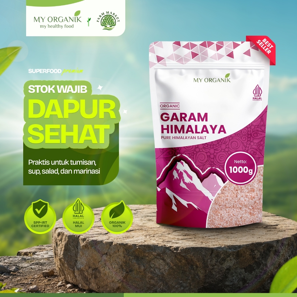 My Organik Garam Himalaya Original 1 kg Organik Himalayan Salt Himsalt Organic Garem Premium MPASI