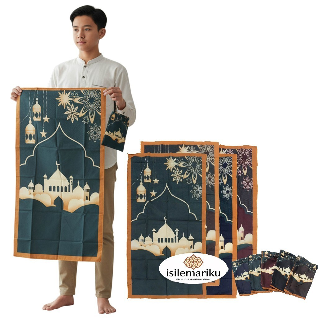 Sajadah Travel Pouch Sajadah Tipis Ringan Praktis Portable Uk Midi Sajadah Travelling Lipat