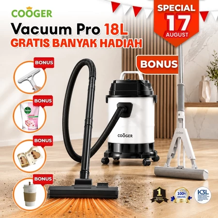COOGER Vacuum Cleaner Wet And Dry Daya Hisap Kuat 19000 Pa Penyedot Debu Rumah Pembersih Mobil Sofa Karpet Anti Tungau Garansi 1 Tahun