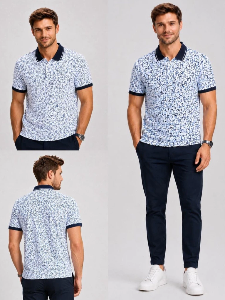 Kaos Kerah Pria Lengan Pendek PE Men's Casual Polo Shirt - 3213