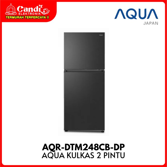 Jual AQUA Kulkas 2 Pintu 185 Liter Turbo Cooling Pro Dark Silver AQR ...