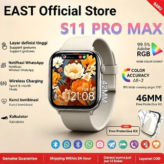 100% Asli EAST SmartWatch S11 PRO MAX 2.1" HD AMOLED Display GPS NFC Waterproof Bluetooth Call Smartwatch wanita pria wireless charging Dan Ganti Wallpapper Jam Tangan Smartwatch Jam Tangan Wanita