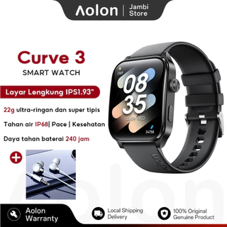 [Hot] Aolon Curve 3 smartwatch 2026 New Original 1.93" HD Screen 22g ultra-ringan Ip68 Waterproof Daya tahan baterai 240 jam Pria dan wanita aolon curve jam tangan smartwatch
