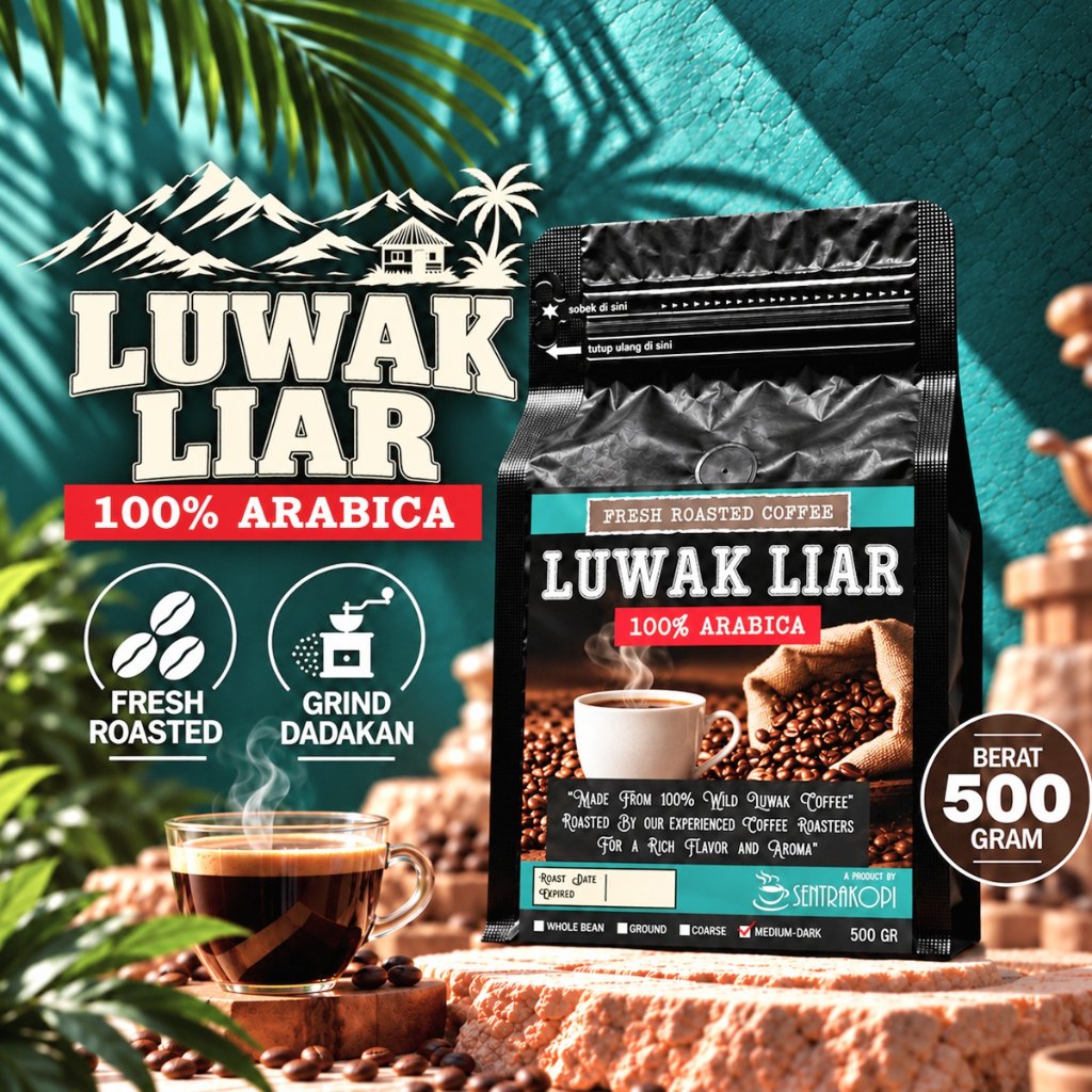 コーヒー LUWAK LIAR Jual Kopi Luwak Liar Arabika Gayo 500 Gram - Asli Premium Wild