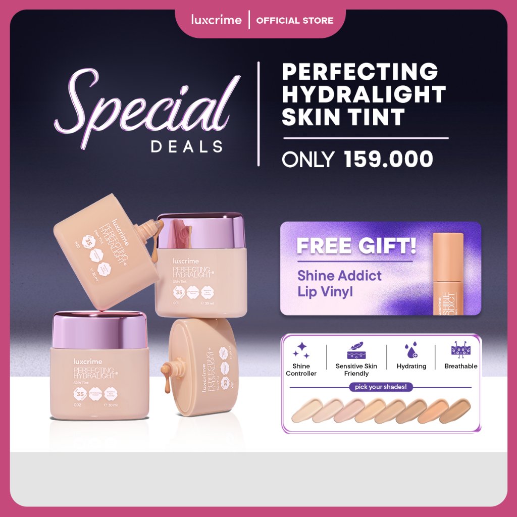 Jual [BUY 1 GET 1 FREE] Luxcrime Perfecting Hydralight Skin Tint FREE ...