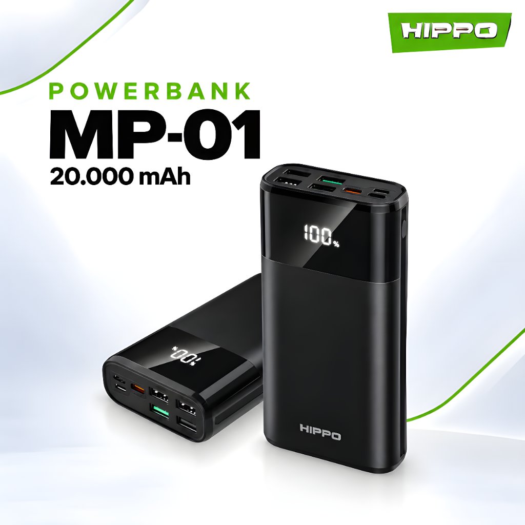 Hippo PowerBank MP-01 PD 22.5W 20000 Mah 4 Port Output 3 Port Input