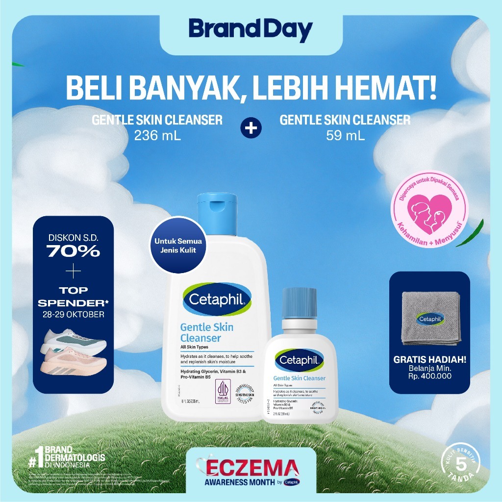Cetaphil Gentle Skin Cleanser 236ml + 59ml