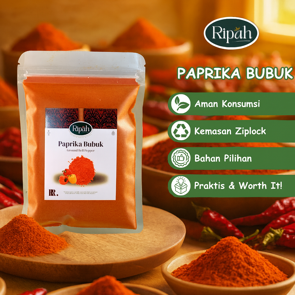 Jual 40gr Paprika Bubuk / Ground Paprika / Ripah Rempah PREMIUM QUALITY ...