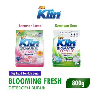 Soklin Biomatic Deterjen Bubuk Blooming Fresh Bukaan Atas 800 gr