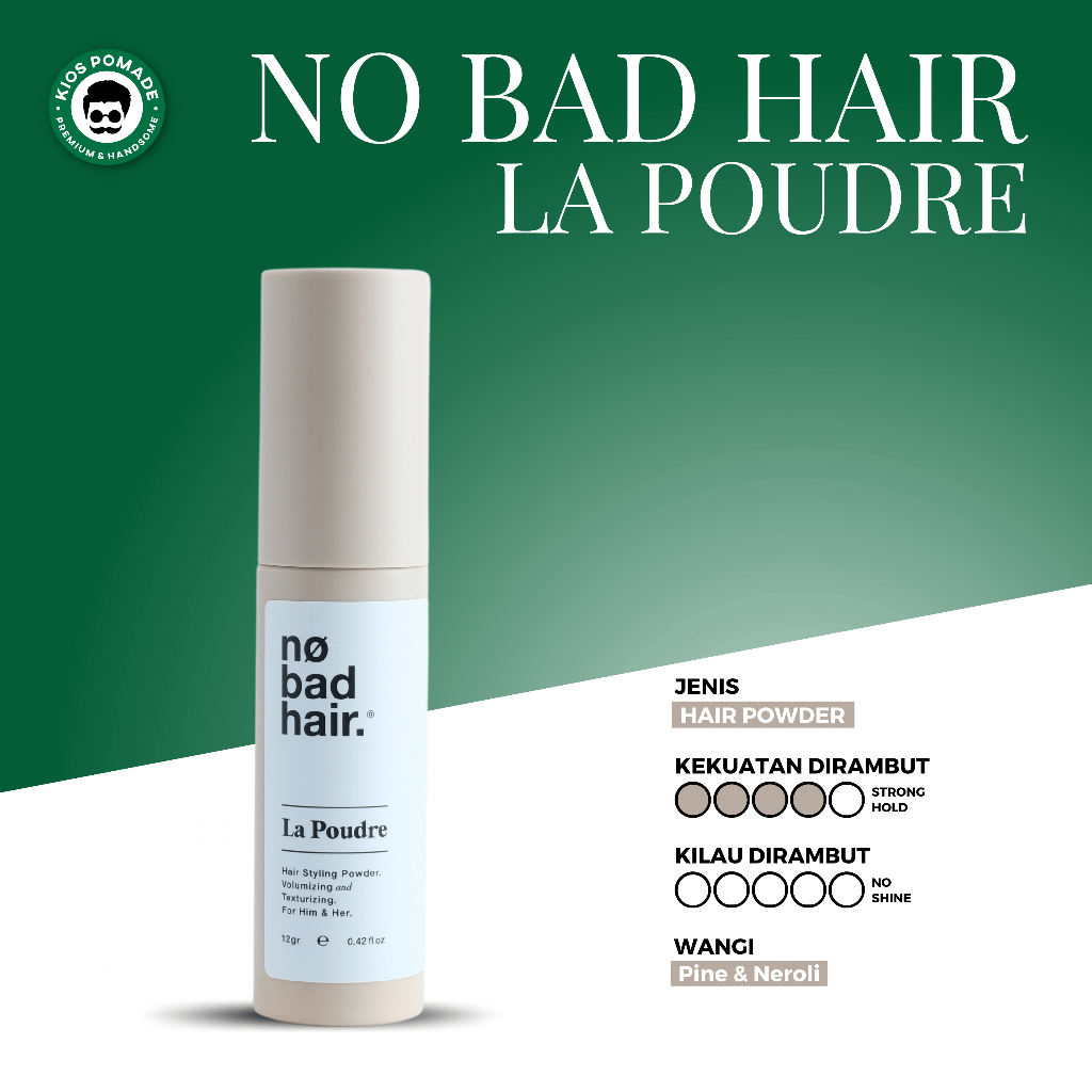 Jual NO BAD HAIR LA POUDRE Hair Powder Penata Rambut Unisex | Bedak ...
